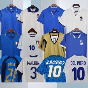 1982 Italys Retro Soccer Jersey 1990 1996 1998 2000 Fan Home Football 1994 Maldini Baggio Donadoni Schillaci Totti del Piero 2006 Pirlo Inzaghi Buffon Football Kit