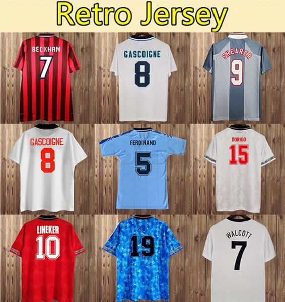 1982 KEEGAN Camisetas de fútbol retro para hombre LINEKER SCHOLES SHEARER SHERINGHAM LAMPARD 1998 Inglaterra Local Visitante Tercera camiseta de fútbol Camiseta de fútbol Sudadera top