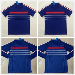 1984 1985 1986 Retro voetbal jersey Home Blue Vintage voetbalshirt 84 85 86 Klassieke Maillot de voet Thai Quality Short and Long Sleeve