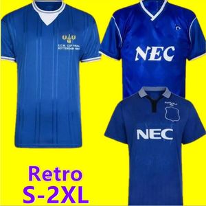 1985 final maillot de football rétro Rotterdam 84 85 86 efc coupe ecw Ratcliffe Bracewell gris Reid Gary Lineker maison vintage maillot de football classique Amokachi888V