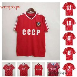 1986 1987 1988 1989 1990 1990 USSR Home Red Soccer Jersey 88 89 90 CCCP Belanov Sovjet Union Retro 86 87 voetbalshirt Vintage klassieke herdenkingsantiek antiek