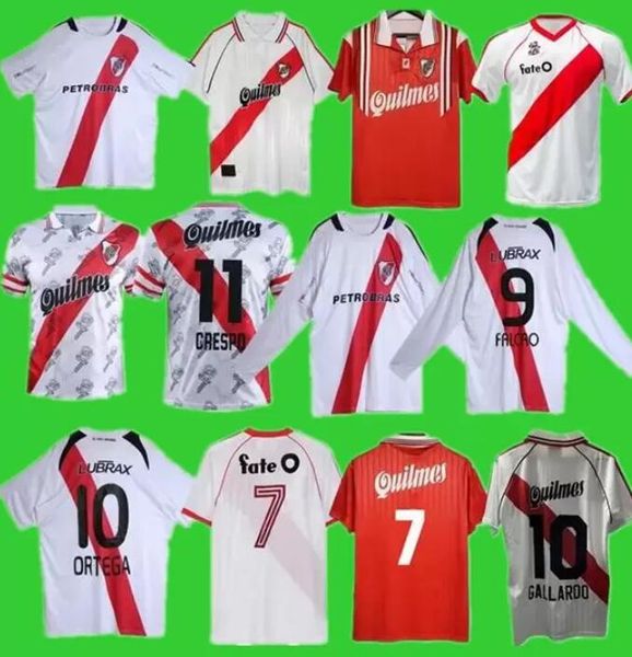 1986 1987 river plateretrosoccer jerseys 1995 1996 1997 2004 2006 FALCAO ORTEGA Caniggia Crespo Copa Libertadores camiseta de fútbol clásica vintage