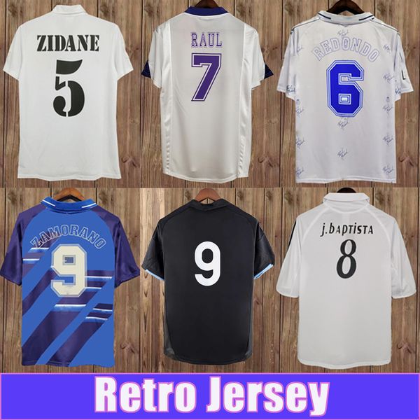 1986 2007 Raul Seedorf Zidane Mens Retro Soccer Jerseys R.Carlos Alonso Kaka 'Sergio Ramos Home Away 3rd White Football Shirts