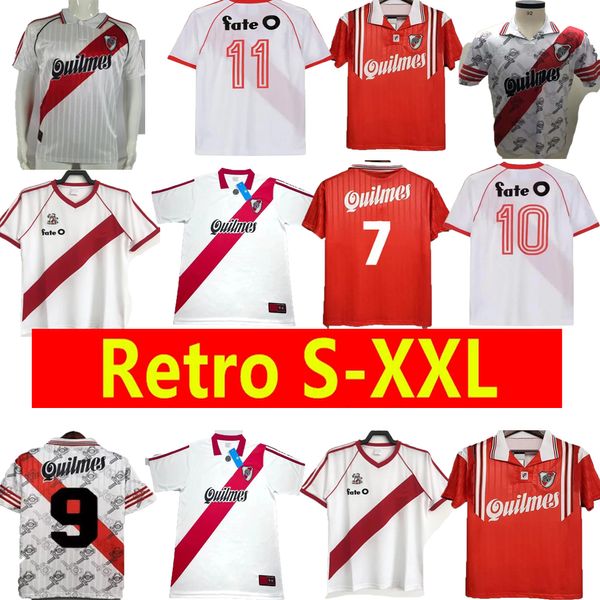 1987 1995 1996 1997 camisetas de fútbol retro de River Plate 86 87 95 96 97 98 04 06 Caniggia Gallego Alzamendi Norberto Alonso camiseta de fútbol vintage 2000 2001