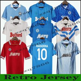 1987 Napoli Retro Maradona Soccer Jerseys Napels Mertens 86 87 88 89 90 91 Insignte Zielinski Classic Vintage Voetball Shirts