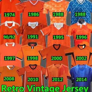 1988 Pays-Bas Jerseys de football rétro Van Basten Sneijder 1974 1984 1997 1998 1994 2002 Bergkamp 96 97 98 02 Gullit Rijkaard Davids Shirt de football kit kit Seedorf