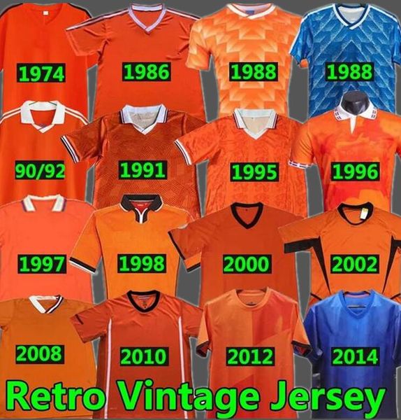 1988 Pays-Bas Retro Soccer Jerseys Van Basten SNEIJDER 1974 1984 1997 1998 1994 2002 BERGKAMP 96 97 98 02 Gullit Rijkaard DAVIDS maillot de football kit enfants Seedorf