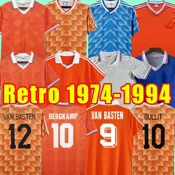 1988 Retro Netherland Soccer Jerseys 2012 Gullit Van Basten Holland Chemises de football Classic Rijk 90 92 1986 1988 1989 1991 1994 1990 1992 86 88 89 91 94 92 74 84