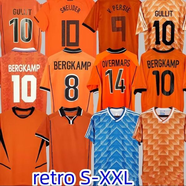 1988 Maillots de football rétro Van Basten 1997 1998 1994 BERGKAMP 95 96 02 08 Gullit Rijkaard Davids Maillot de football Kit enfants Seedorf Kluivert CRUYFF Sneijder Pays-Bas