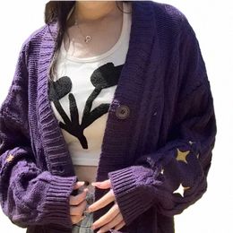 1989 Tay Fi Lor Swif T Lg manches chaud Cardigan automne parler style maintenant Y2k pull Cardigan femmes rétro violet Cardigans h2SB #