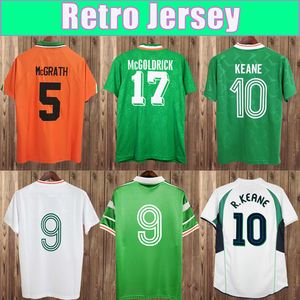 1990 1994 KEANE Retro Mens Soccer Jerseys Irlande Équipe nationale ALDRIDGE ROY HORTON Accueil Chemises de football à manches courtes