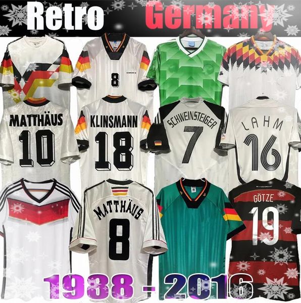 1990 1998 1988 1996 Alemania Retro Littbarski BALLACK Jersey de fútbol KLINSMANN 2006 2014 camisetas KALKBRENNER 1996 2004 Matthaus Hassler Bierhoff KLOSE