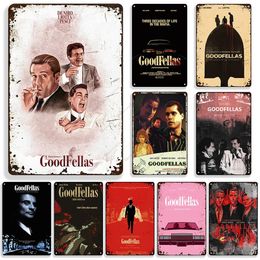 1990 Amerikaanse film Goodfellas Metal Painting Rusty Cafe Home Bar Pub Wandteken metalen borden Decoratieve plaat Plaque Man Cave 20cmx30cm Woo