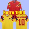 1990 Colombia Soccer Jerseys Valderrama Guerrero Retro Mens Escobar Memoria Home Football Shirt Classic Uniforms