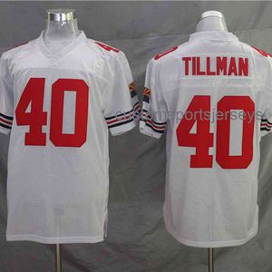 1990 Voetbal Jersey Pat Tillman Zwart Wit Rood Jerseys Gestikt Elk naamnummer