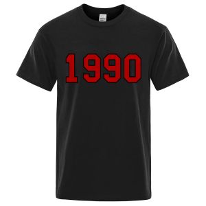 1990 personalidad calle ciudad carta camisetas hombres moda algodón camisa suelta verano transpirable camiseta ropa