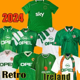 1990 Retro Ireland Soccer Jerseys 1992 1994 1996 1988 Coupe du monde Coyne Keane 90 92 93 94 Classic Vintage Irish Staunton Houghton Ireland Retro Football Shirts Green
