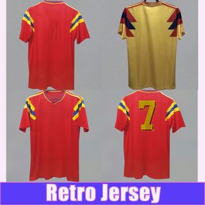 1990 VALDERRAMA ESCOBAR Costume Adulte Hommes Maillots de Football GUERRERO Domicile Extérieur Maillot de Football Nostalgique Rétro Classique Memoria Uniformes