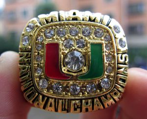 Bague de championnat des Champions de l'équipe nationale des Hurricanes de Miami, vente en gros, cadeau pour les fans, livraison directe 1991, 2024