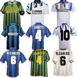 1992 1993 1995 1996 Inter Retro Milans Soccer Jersey 95 96 Roberto Carlos Zanetti Bergomi Branca Bergkamp Ince Berti Classic Vintage Home Away 3rd voetbalshirt