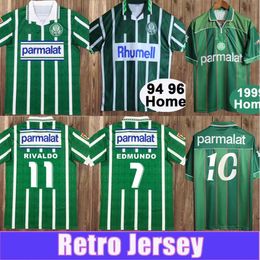 1993 1994 Palmeiras R. Carlos Retro Soccer Jerseys 1996 Mens Edmundo Zinho Rivaldo Evair Home Football Shirts Mens Uniforms Camisas de Futebol