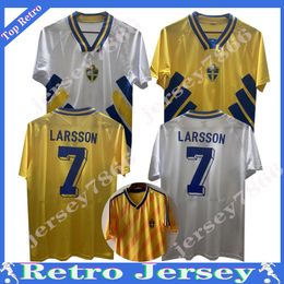 1994 1988 RETRO Suecia camiseta de fútbol DAHLIN BROLIN SCHWARZ MILD LIMPAR ANDERSSON LARSSON INGESSON IBRAHIMOVIC BERG SVENSSON Camisetas de fútbol clásicas