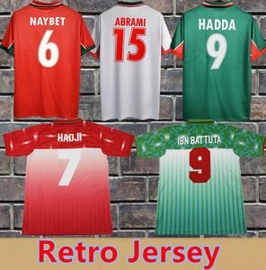 1994 1995 1998 Marruecos Retro Camisetas de fútbol para hombre Equipo nacional BASSIR HADJI ABRAMI NEQROUZ OUAKILI Local Visitante Tercera camiseta de fútbol