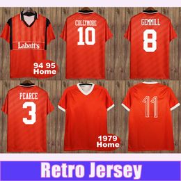 1979 94-95 COLLYMORE PEARCE Camisetas de fútbol retro para hombre GRABBAN LOLLEY MCKENNA GEMMILL LEE Camiseta de fútbol local Uniformes de manga corta