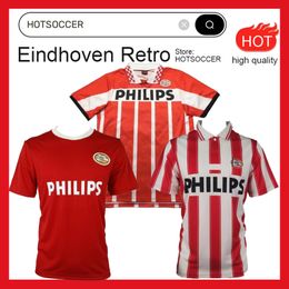 1994 1995 IJER DE DILDE Camisetas de fútbol retro para hombre Eindhoven BRUGGINK KOLKKA Local Rojo Visitante Camiseta de fútbol negra STINGA FUCHS Manga corta