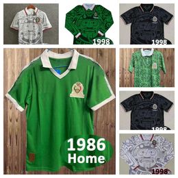 1994 1995 Mexico Soccer Jerseys 19 1998 Nationaal Team Retro # 9 H. Sanchez # 11 Blanco # 15 Hernandez Home Away Football Shirts 1986 Uniformen