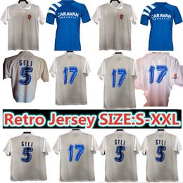 1994 1995 Real Zaragoza Retro gloednieuw witblauw voetbal jersey 94 95 POYET PARDEZA NAYIM Higuera Vintage Classic voetbalhemd
