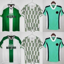 1994 1996 1998 RÉTRO Nigeria à domicile OKOCHA MAILLOT DE FOOTBALL Maillot de football nigérian AMOKACHI KANU BABAYARO FINIDI classi