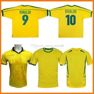 1994 1998 2002 2004 Home retro voetbalshirts Classic Shirts R. Carlos Rivlado Bebeto Carlos Romario Ronaldinho Jersey Camisa de Futebol Kits