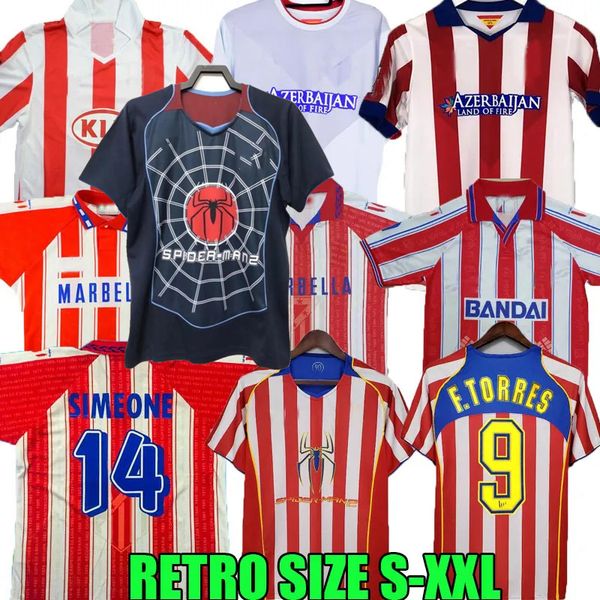 1994 95 96 97 2004 05 2013 14 19 20 21 Maillot de football rétro Madrid F.TORRES SIMEONE Kun Aguero KOKE SUAREZ DIEGO COSTA Forlan ARDA Atletico maillot de football classique vintage