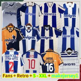94 95 97 1999 Porto Retro Voetbalshirts 01 03 04 Bekerfinale Thuis Uit Heren DECO-tenues Blauw Geel Klassiek Uniform DERLEI Mccarthy Finals Vintage Voetbalshirts