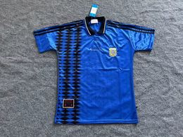 1994 T-shirts masculins argentins Polos de football d'été Badge en tissu respirant
