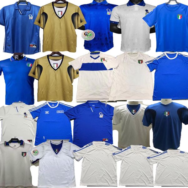 1994 Italie Retro Soccer Jersey 1996 1998 Accueil FOOTBALL Maldini Baggio Donadoni Schillaci Totti Del Piero 1982 2000 2006 Pirlo Inzaghi Buffon