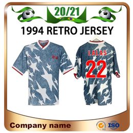 Camiseta de fútbol de visitante de la Copa Mundial de 1994 1994 LALAS STEWART WEGERLE Camiseta de fútbol Equipo nacional de América Uniforme de fútbol de BALBOA
