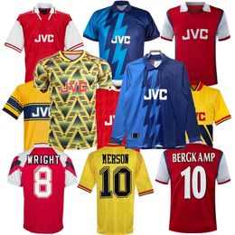 1988 89 1990 91 92 93 94 95 96 97 98 99 ArSen Bergkamp Ian Wright retro voetbalshirt Adams PLATT KEOWN Merson Hillier ANELKA vintage klassiek voetbalshirt