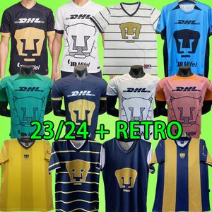 23/24 UNAM Lion Soccer Jerseys Retro Portero mexicano SALVIO DINENNO DIOGO Camiseta de fútbol 97 98 99 00 01 LIGA MX DHL 2023 2024 Uniforme de entrenamiento Versión del jugador Vintage