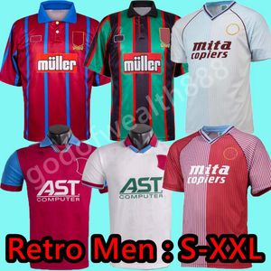 1995 1997 Aston Villaes Retro Soccer Jerseys Home Away93 95 96 97 McGrath Yorke Milosevic Southgate Ehiogu Vintage Classic Special Edition Football Shirt