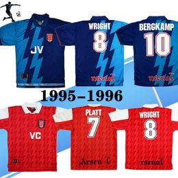 1995-96 AR Sen Away Shirt Retro Soccer Jersey Bergkamp Wright Adams Merson Hartson Hillier 95 96 Classic Old Football Shirt2738