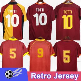 1996 1997 Totti Nakata Mens Retro Soccer Jerseys BATUSTUTA CASSANO Aldair Statto Conti Giannini Home Away 3rd Football Shirt Uniforms