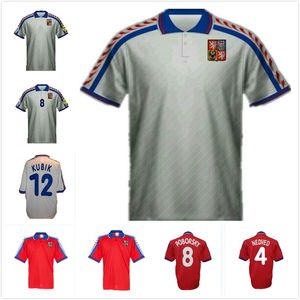 1996 République tchèque Jersey de football rétro 96 97 Nedved POBORSKY BERGER BERGER VINTAGE T-shirt de football classique