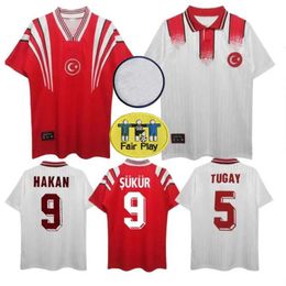 1996 Euro Turkey Retro Football Jersey Home 96 98 HAKAN RUSTU BASTURKE TSUN ARDA KALAN