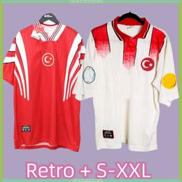 1996 voetbalshirt Vintage Turkije voetbalshirt Home 96 98 Hakan Rustu Basturk Tosun Arda Kalhanos UGC voetbalshirt Burak Chemist Day voetbal nationaal team