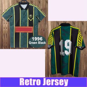 1996 Kedah Darul Aman Retro Mens Soccer Jerseys #19 Green Black Football Shirts korte mouw uniformen