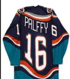 199798 Fishsticks Fisherman hockey Heren 16 Ziggy Palffy HOCKEY Jersey of aangepaste naamnummer retro Jerseys6643935