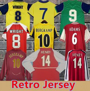 1998 1999 11 12 Maillots de football rétro HENRY BERGKAMP 05 06 V. PERSIE VIEIRA MERSON ADAMS Mens Home Red Away 3ème maillot de football à manches longues courtes