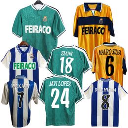 1998 1999 2000 Deportivo de la Coruna Retro Soccer Jersey Makaay Djalminha Tristan Valeron Helder Ziani 99 00 Classic Away Football Shirts